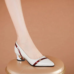 Mid Heel Thick Soft Sole Ladies Shoes