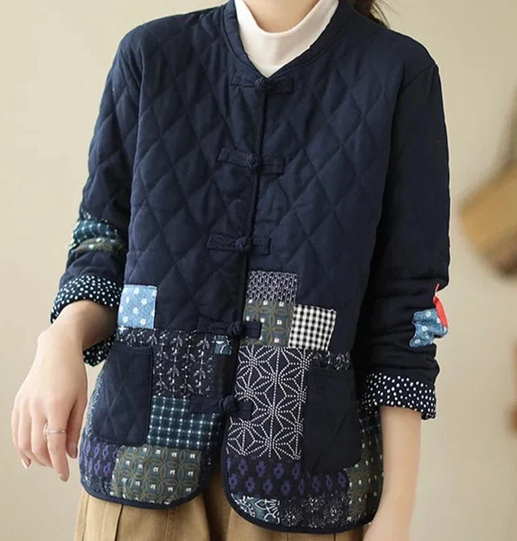 Quilted Print Loose Thick Cotton Coats