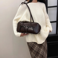 Small Bow Tie Faux Leather Shoulder Bags