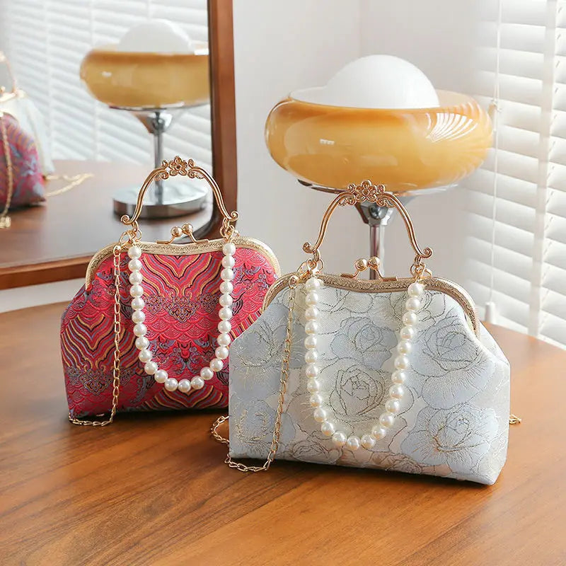 Crossbody Vintage Lace Wedding Clutch Bag