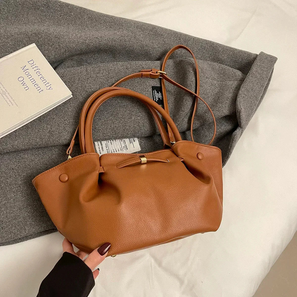 Faux Leather Tote Bag for Women