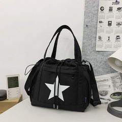 Oluolin College Style Star Printed Bag