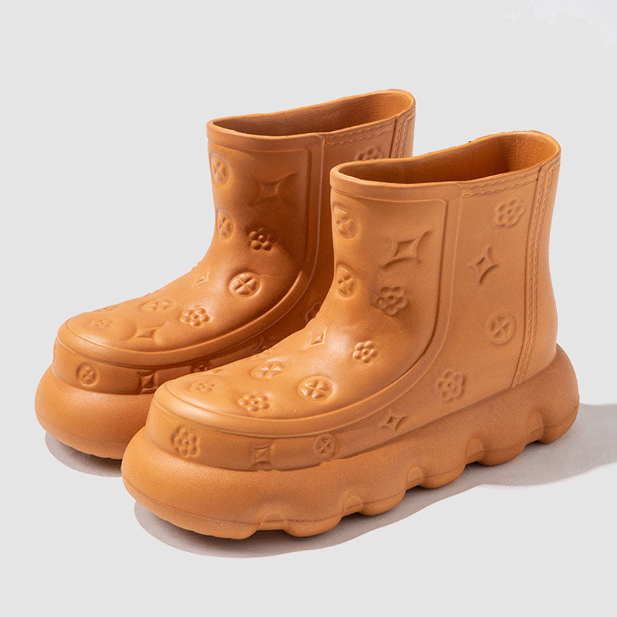 Cute Embossing Rain Boots