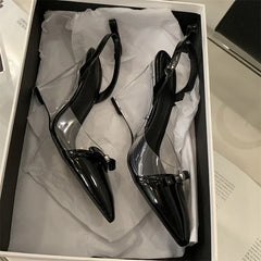 PVC Transparent Pumps Crystal Wedges Heels Shoes