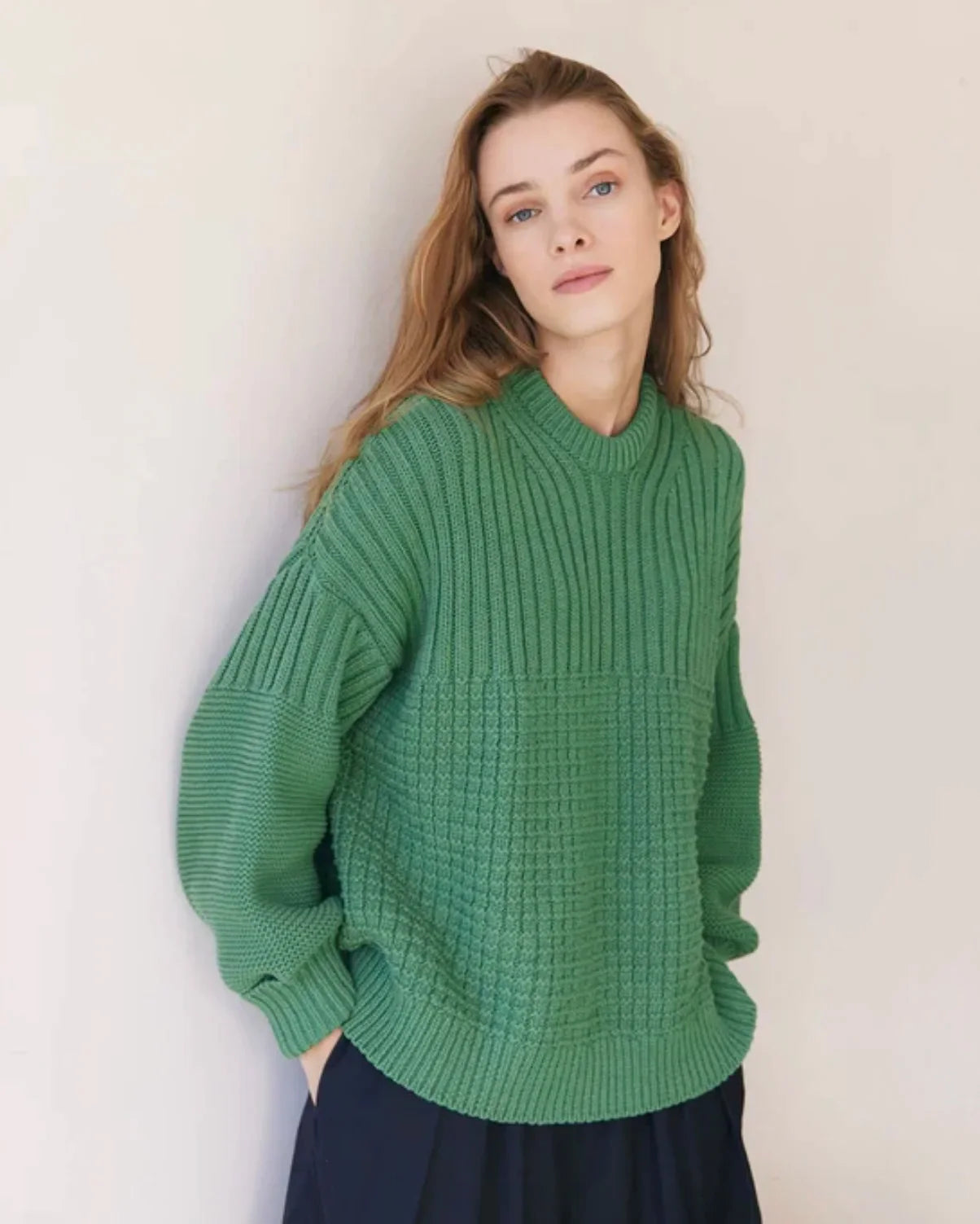 Yellow Loose Dropped Shoulder Sweater
