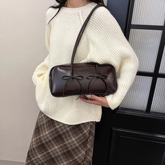 Small Bow Tie Faux Leather Shoulder Bags