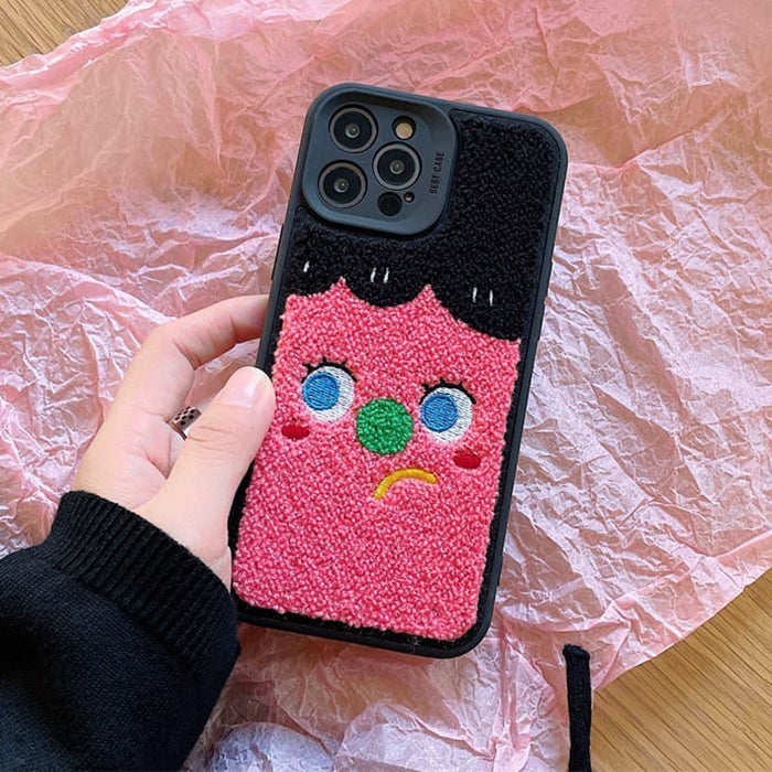 Sad & Happy Fuzzy iPhone Case