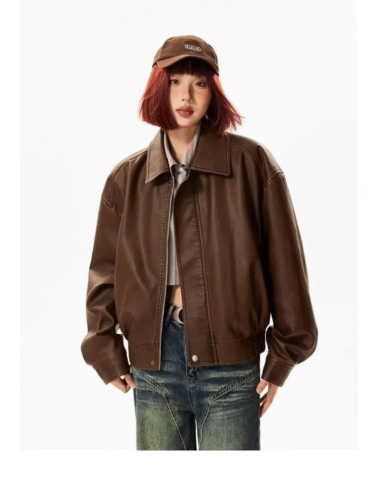 Faux Leather Biker Jacket