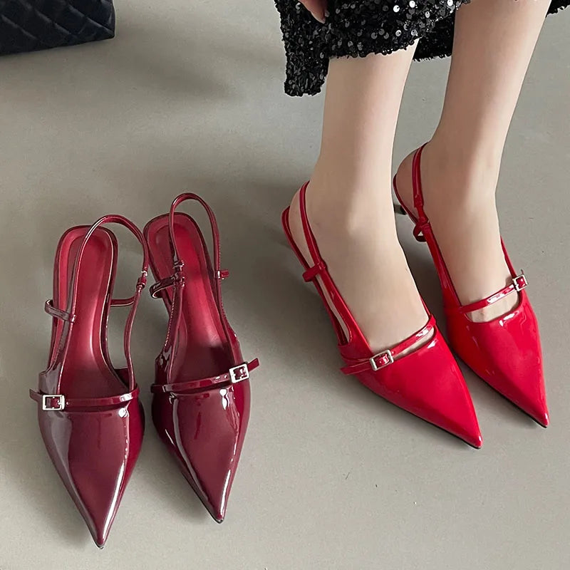 Pointed Toe Thin Heels Pump Shoes