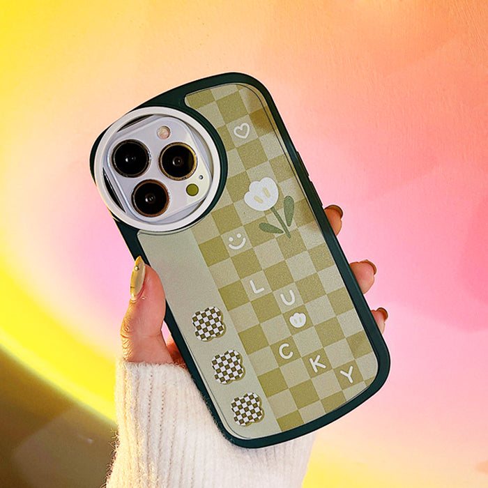 Sage Green Checkerboard iPhone Case