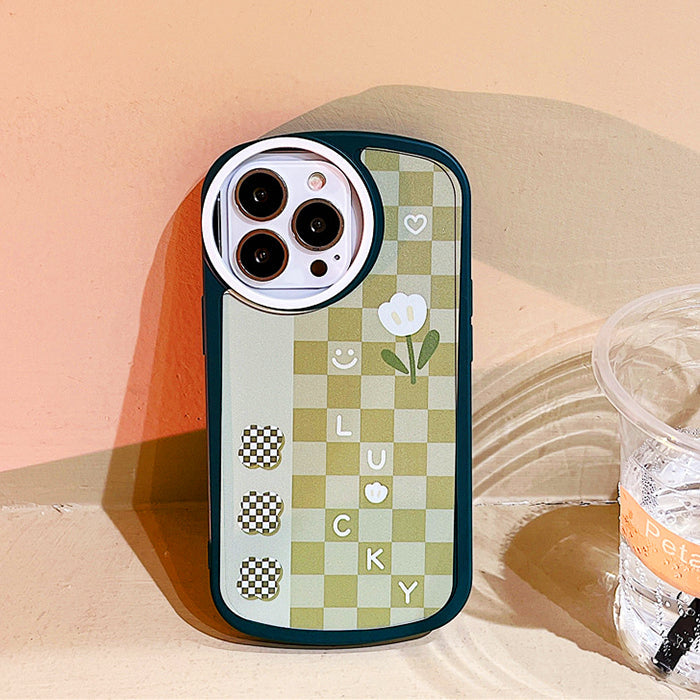 Sage Green Checkerboard iPhone Case