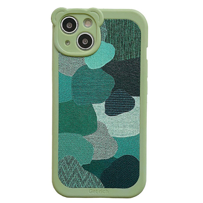 Sage Green Patchwork iPhone Case