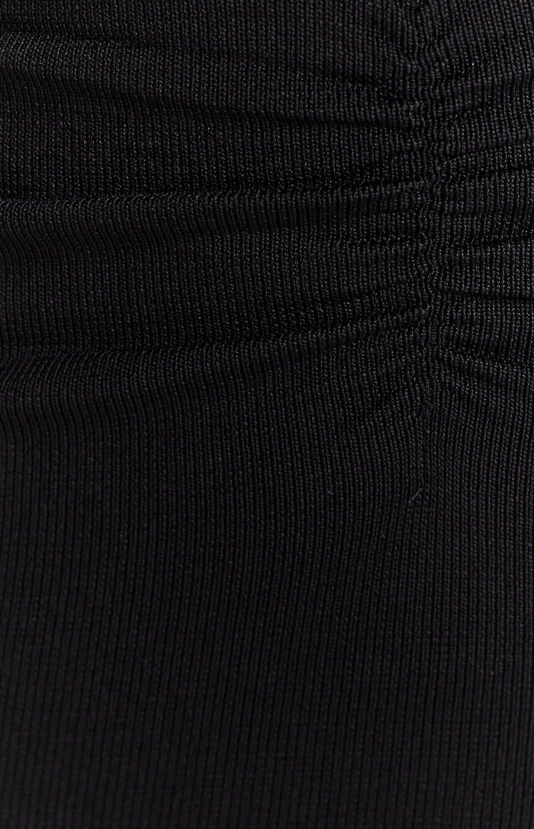 Sara Black Knit Midi Skirt