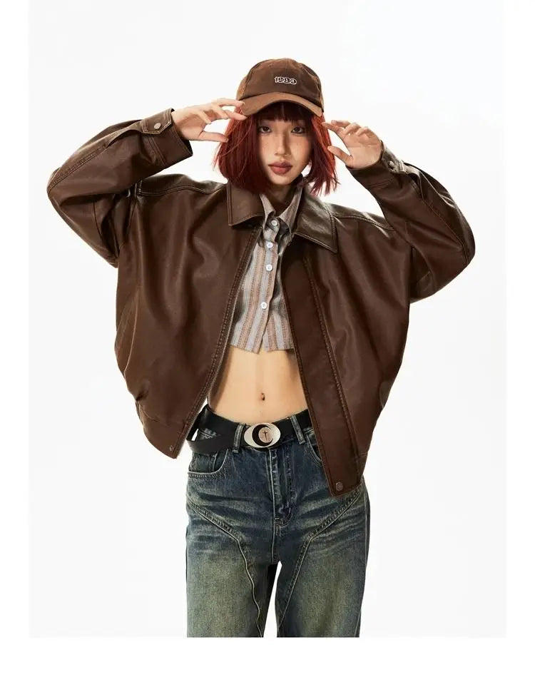 Faux Leather Biker Jacket