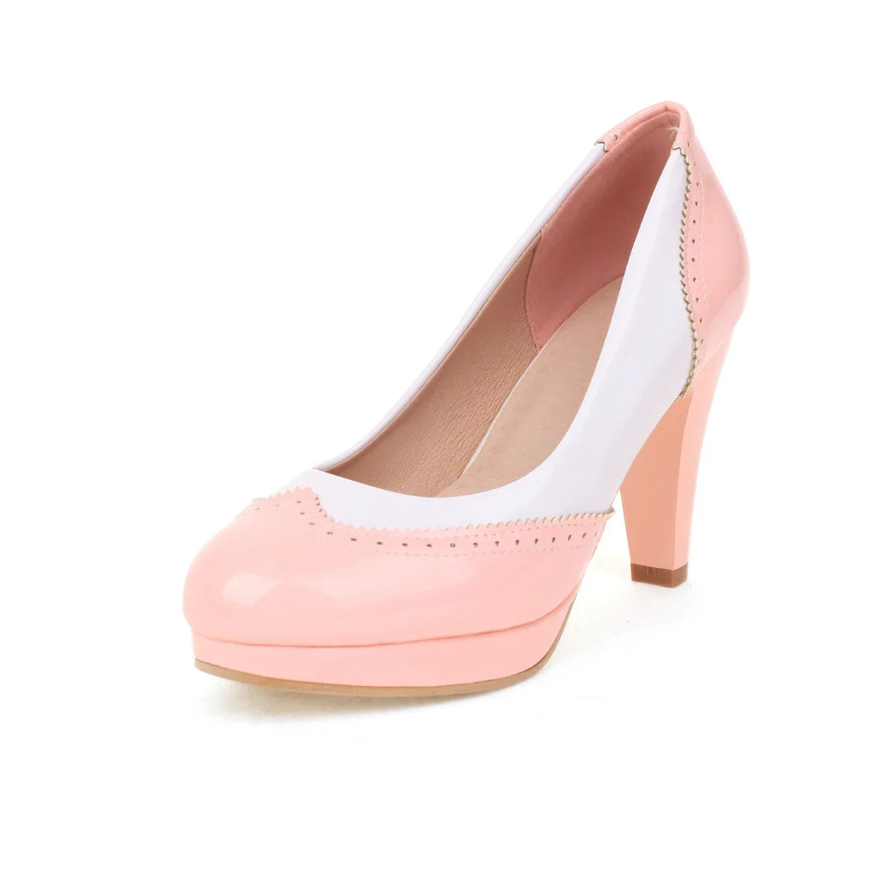 Pumps Thick Heel Round Toe Shoes