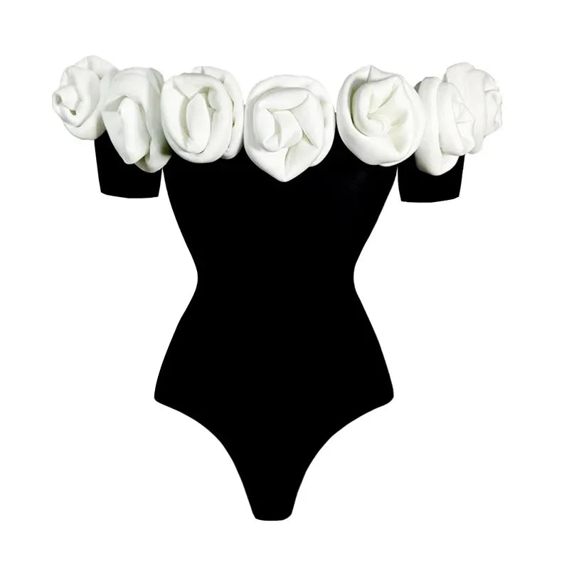 3D Flower Ruffle Printed Push-Up Women's Bikini Set