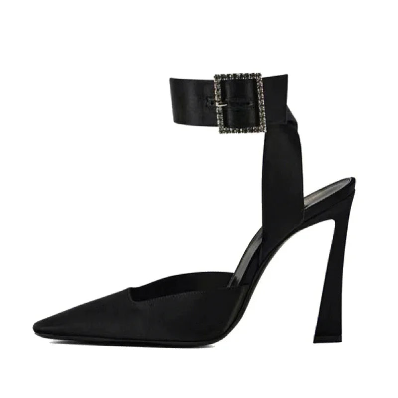 Buckle Strap Thin Heels Sandal Shoes