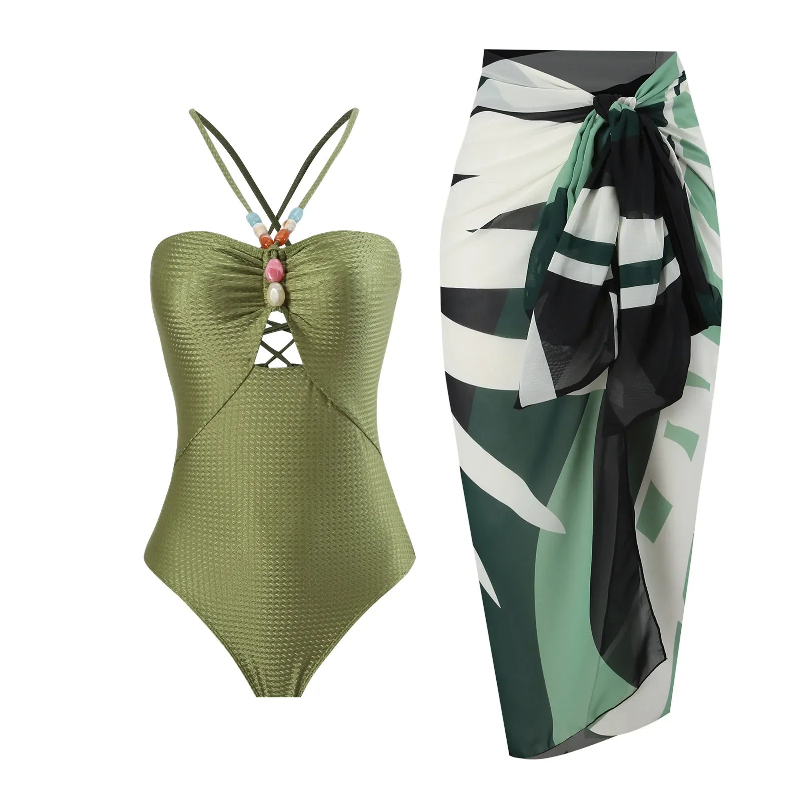Printed Flower Push-Up  Bikini Set