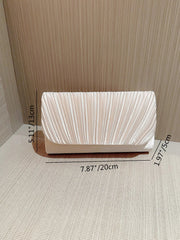 Pleated  Rhinestones Wedding Clutch Purse