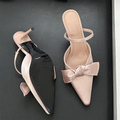 Butterfly-knot Thin High Heels Women Pumps