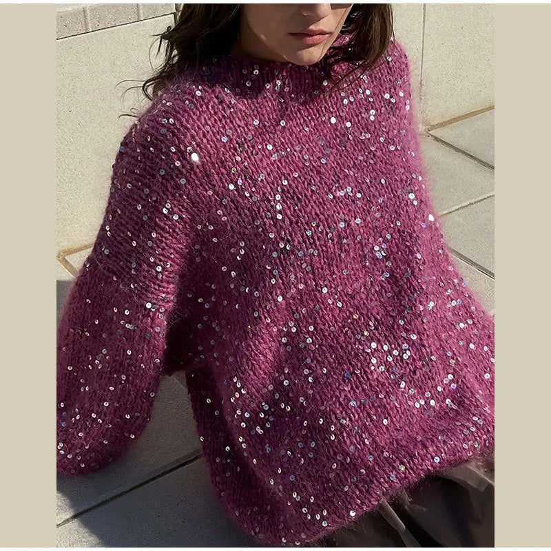 Sequin Mohair Sweater