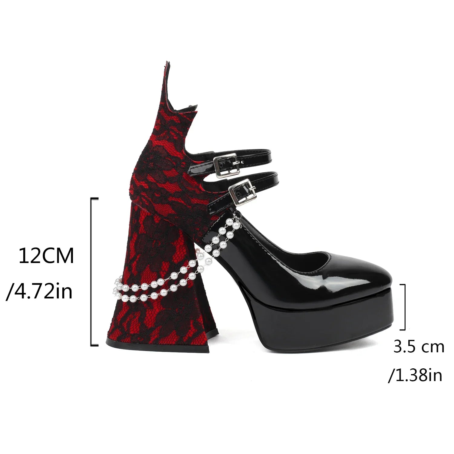 Pumps Super High Heeled Platform Lace Up Shoes