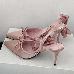 Butterfly-knot Ankle Lace Up Thin Low Heels Sandals