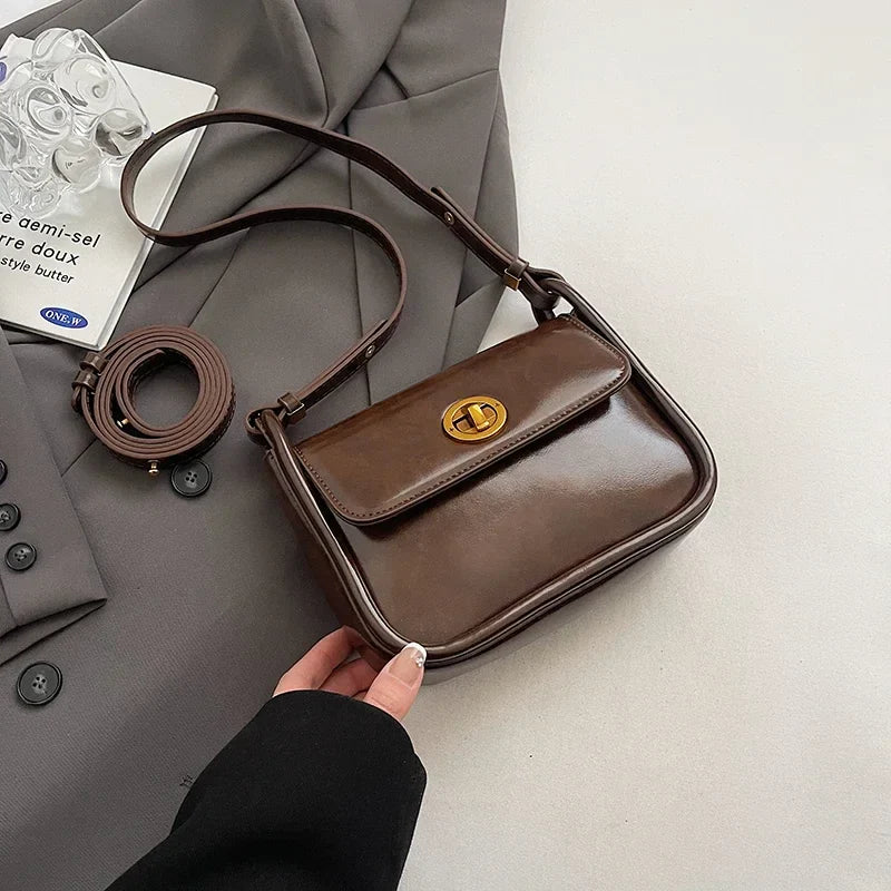 Retro Small PU Leather Flap Bag