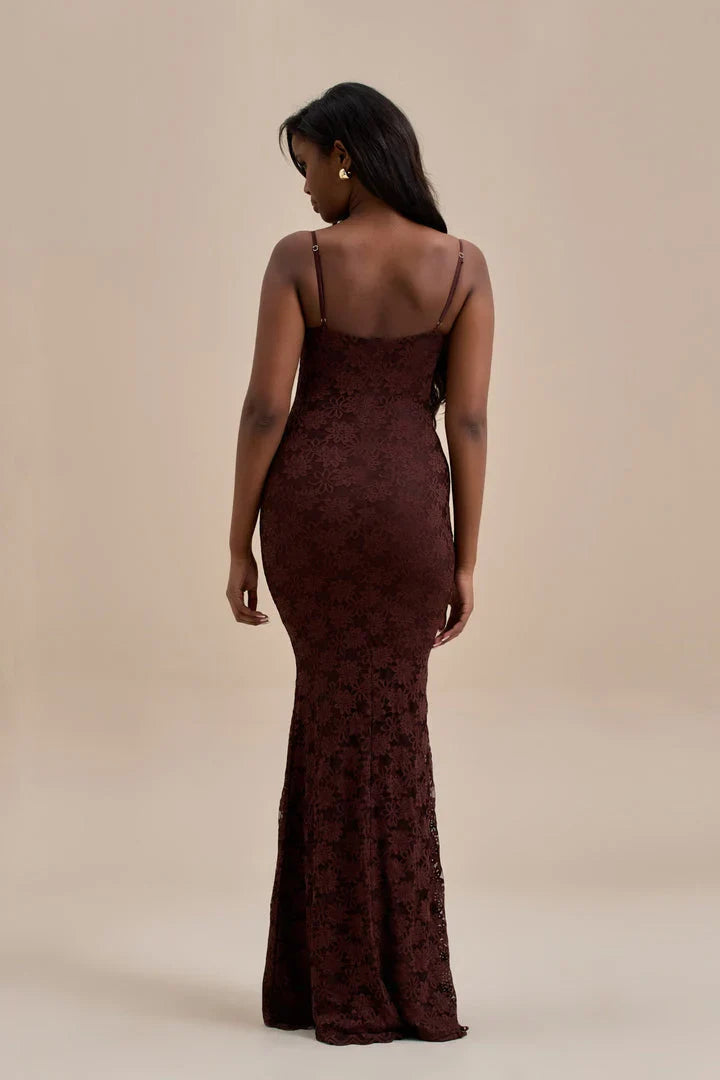 Spaghetti Strap Backless Maxi Dress
