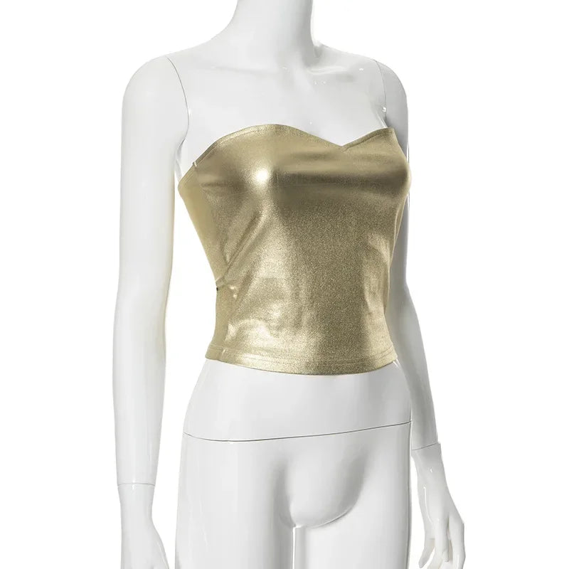 Women Sleeveless Bustier Tube Top