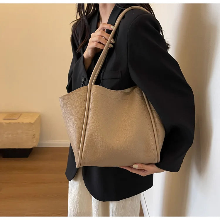 Large Capacity PU Leather Tote Bag