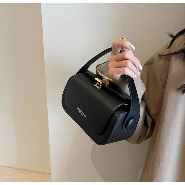 Vintage Leather Crossbody Square Bag