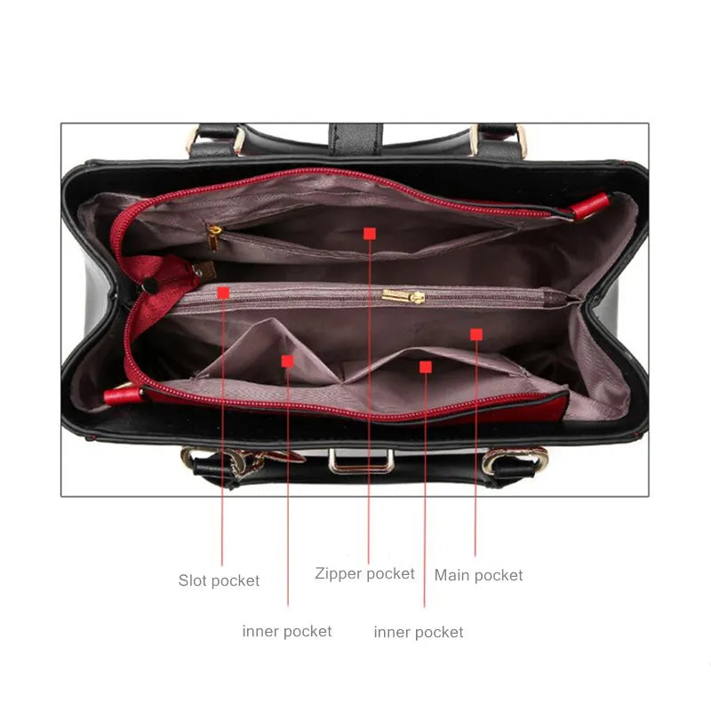 Women PU Leather Large Handbags
