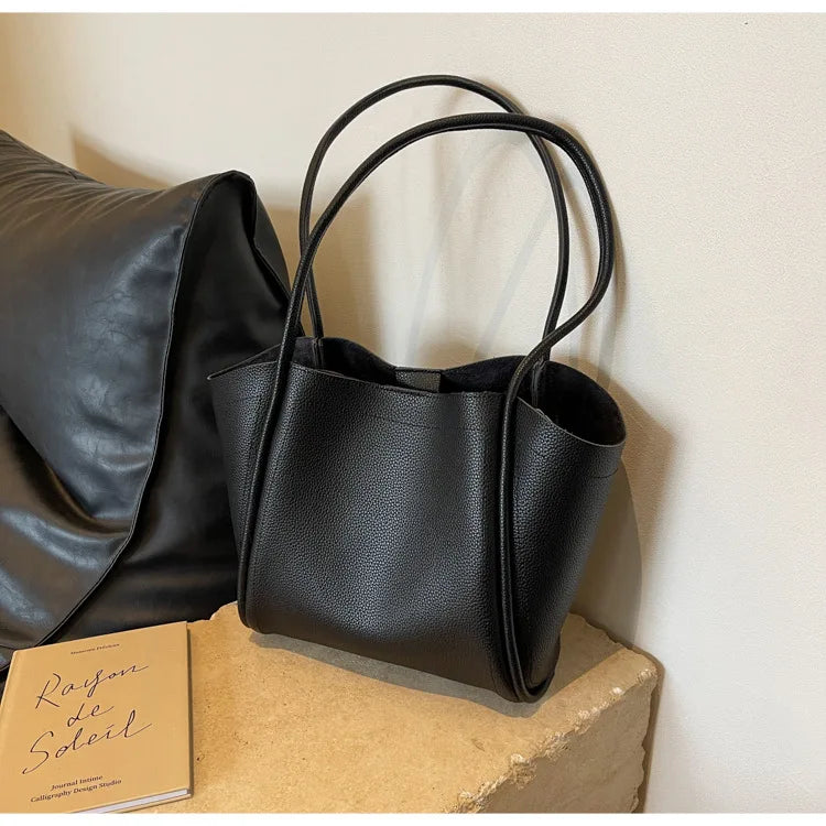 Large Capacity PU Leather Tote Bag