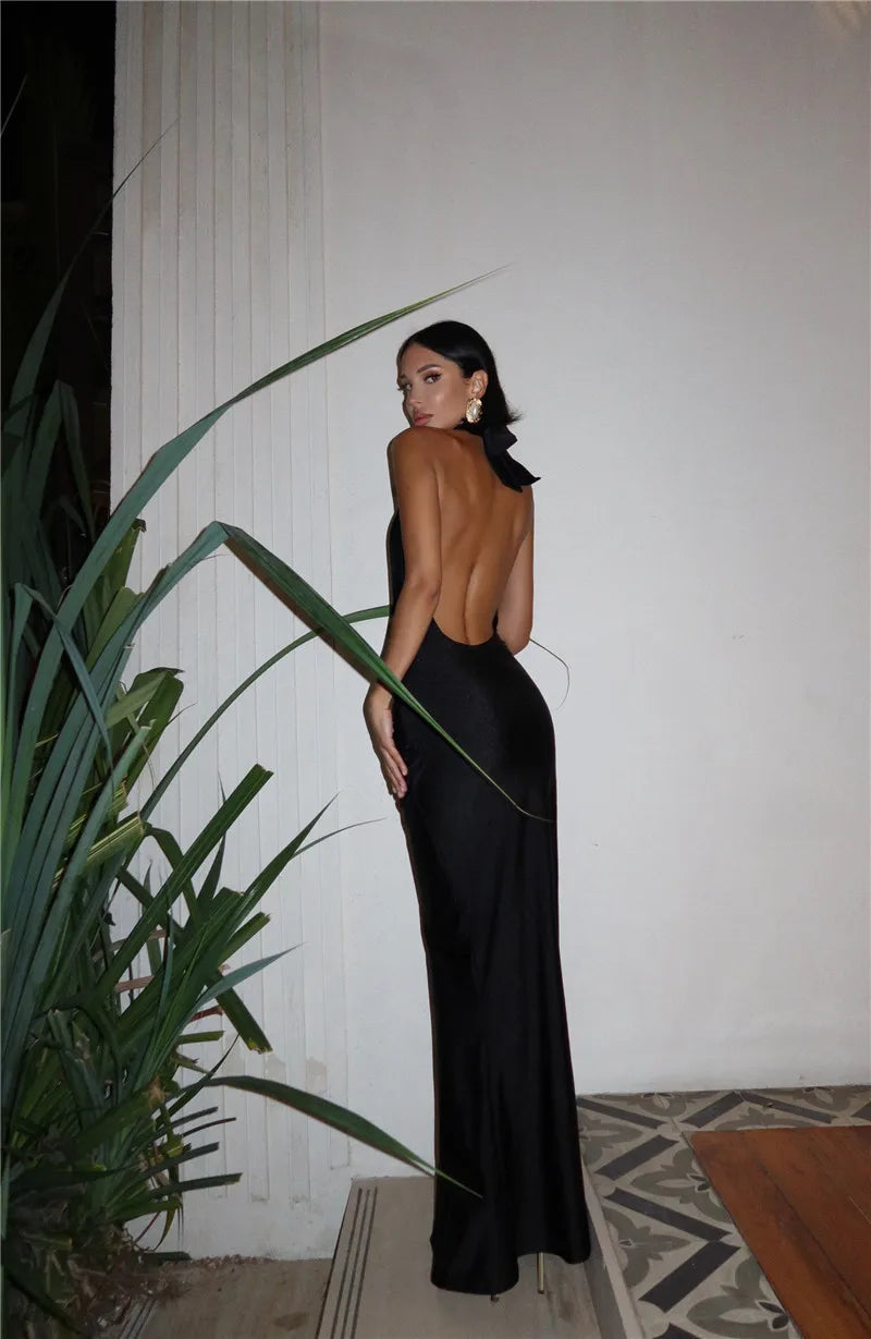 Halter Neck Maxi Dress
