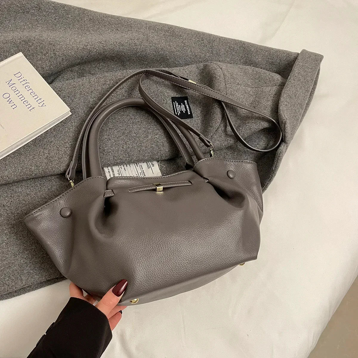 Faux Leather Tote Bag for Women
