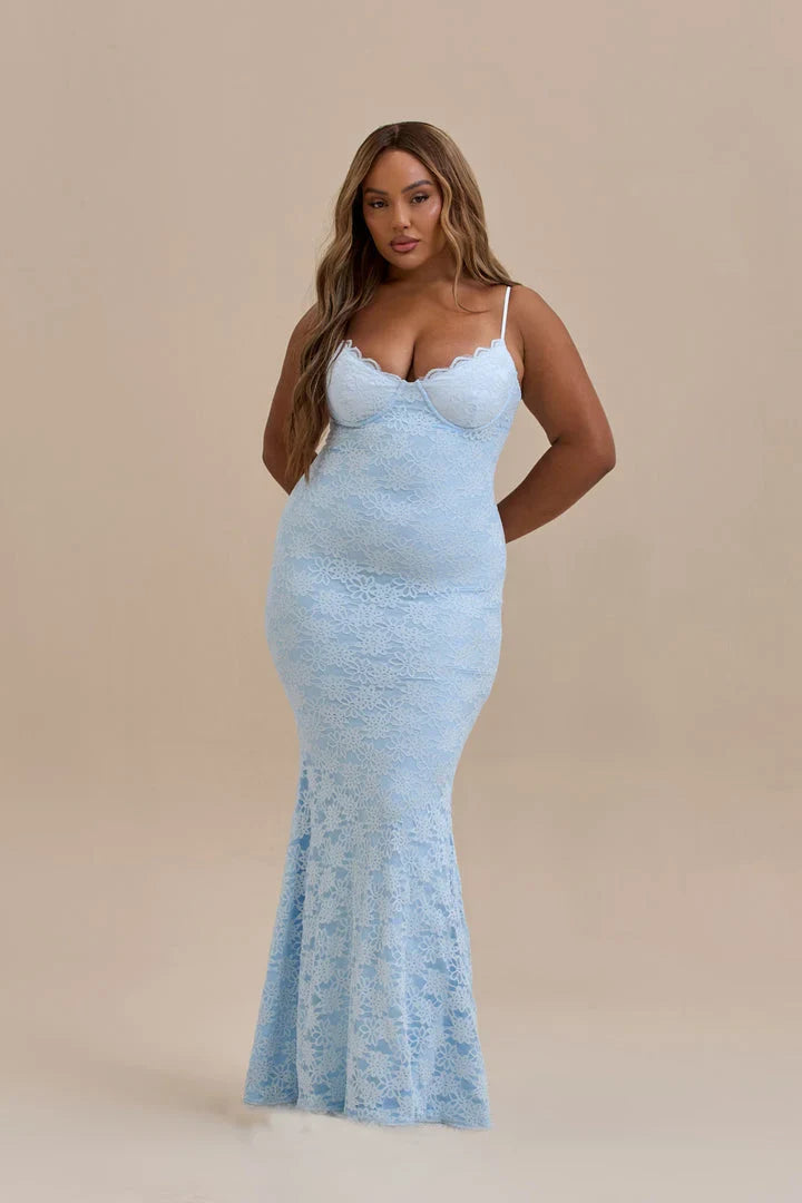 Spaghetti Strap Backless Maxi Dress