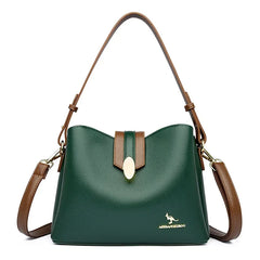 Leather Crossbody Tote Bag for Women