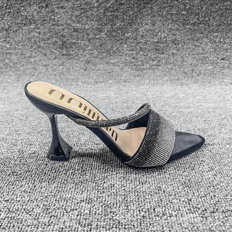 Rhinestone Pointed Toe Sandals