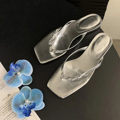Flowers Clip Toe Women Flat Sandals