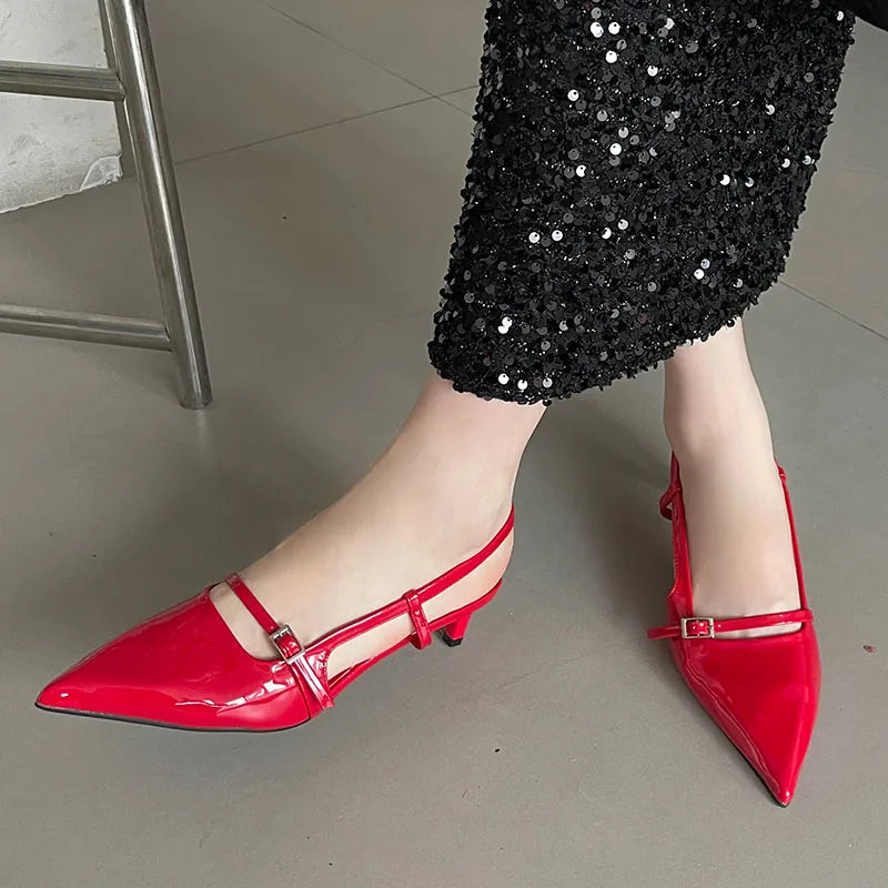 Pointed Toe Thin Heels Pump Shoes