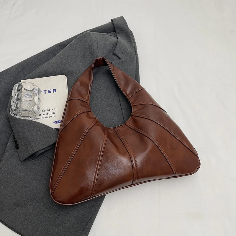Big Splicing Faux Leather Crossbody Bags for Women