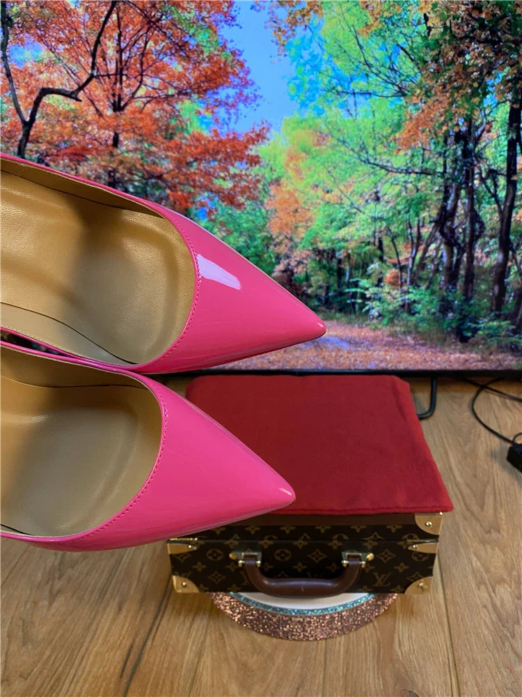 Multi Color Pointed Thin High Heel Shoes