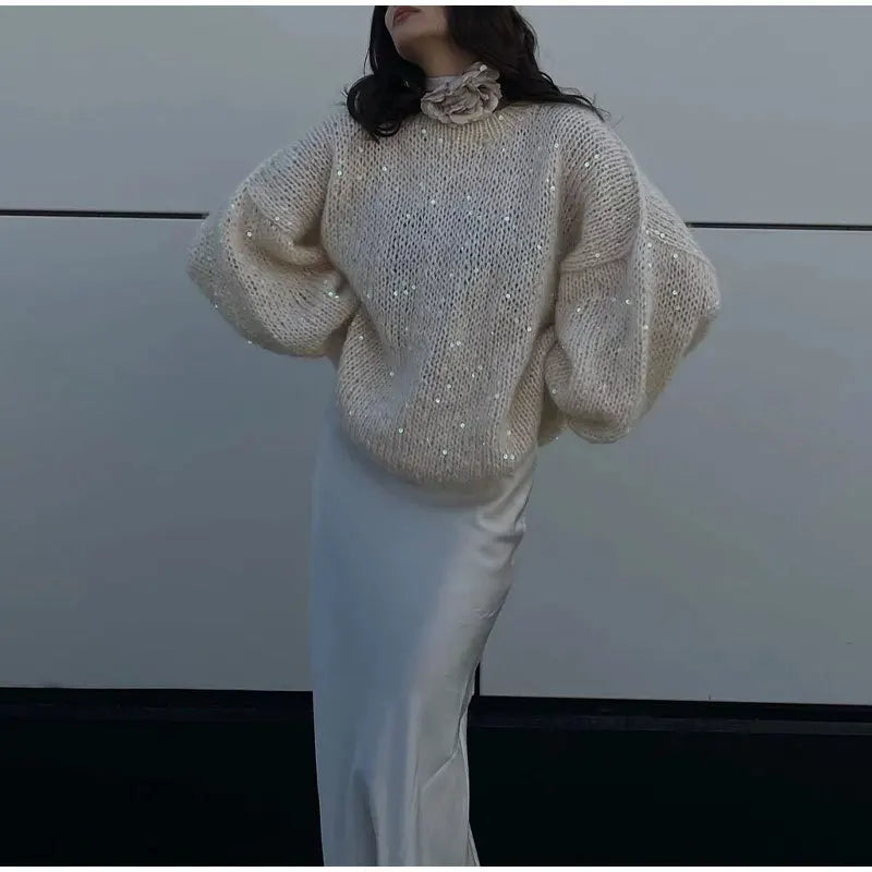 Sequin Mohair Sweater