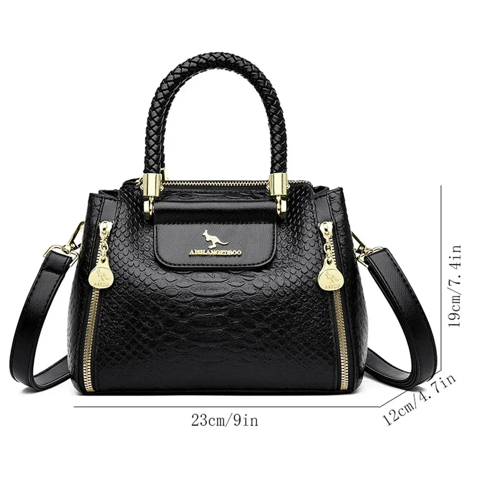 Crossbody Soft Leather Shoulder Messenger Bags For Women