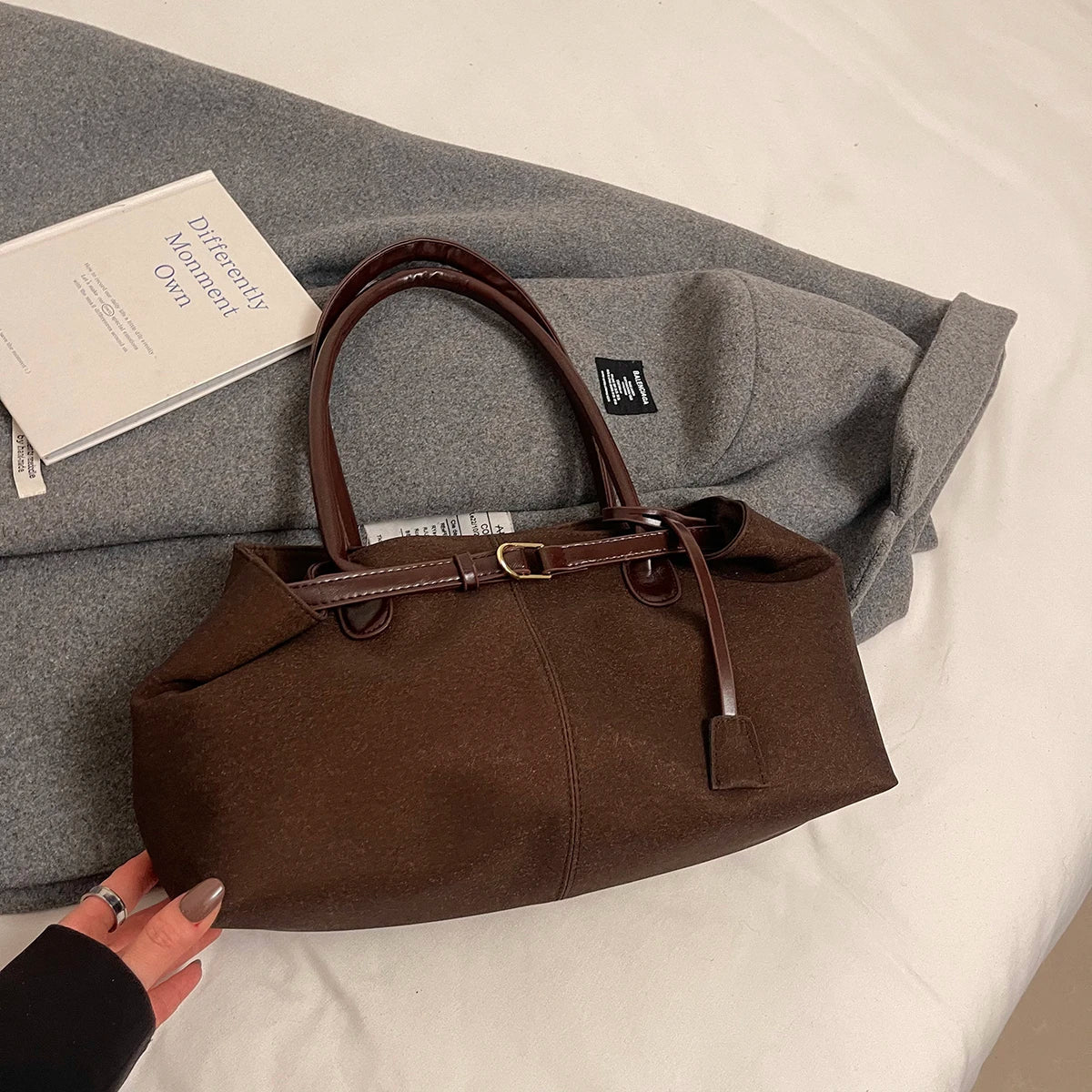 Big PU Leather Underarm Bags for Women