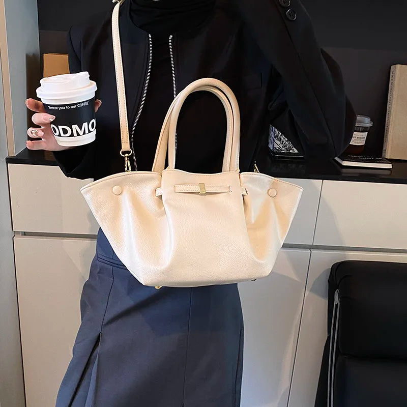 Faux Leather Tote Bag for Women