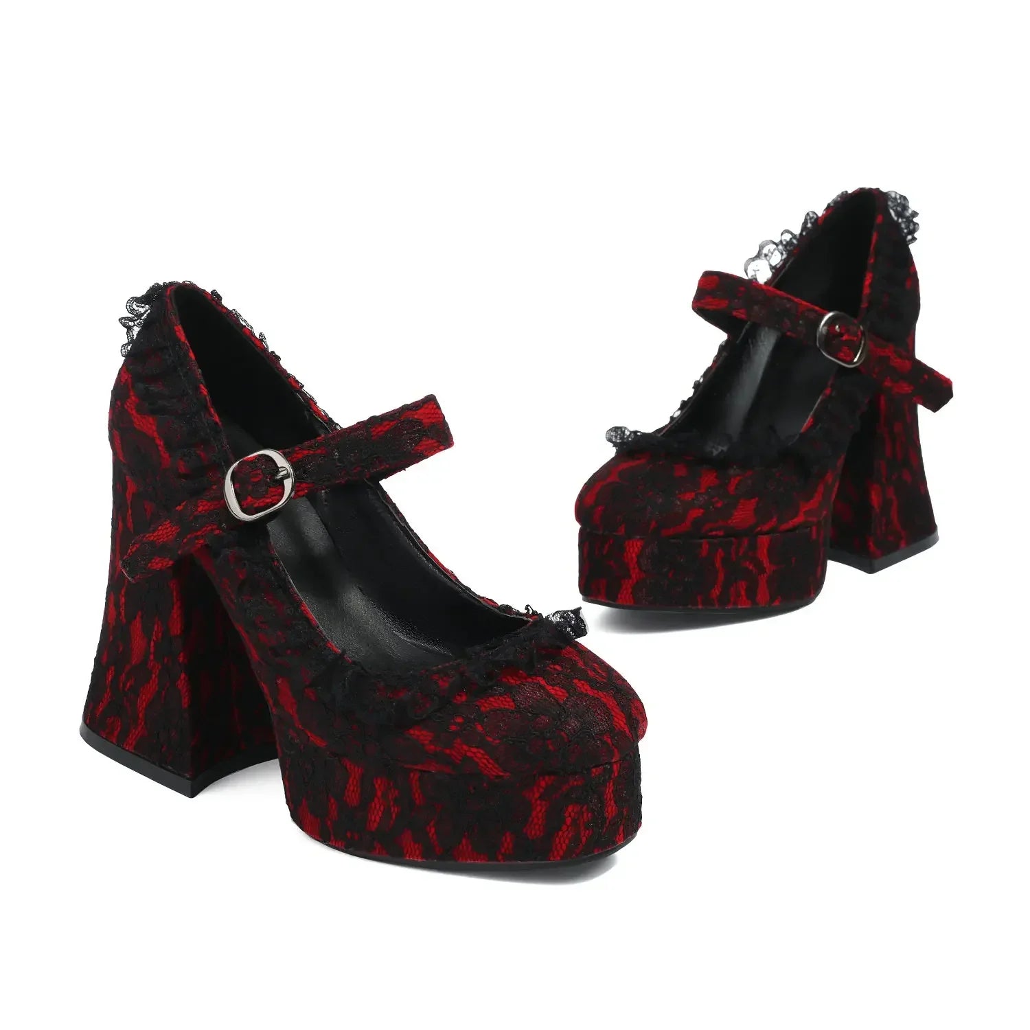 Pumps Super High Heeled Platform Lace Up Shoes