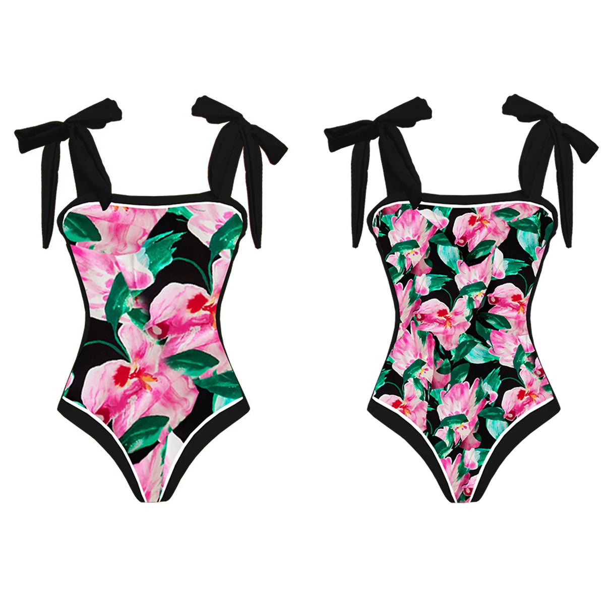 Shoulder Ruffle Swimsuit With Cover-Up