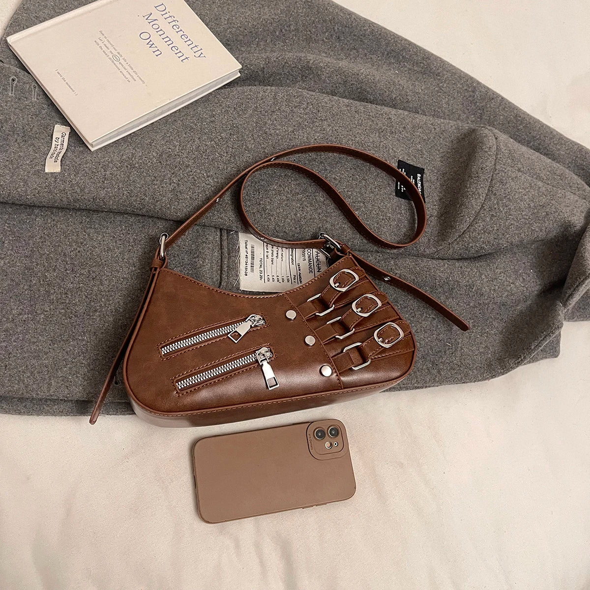 Small Faux Leather Underarm Retro Handbags